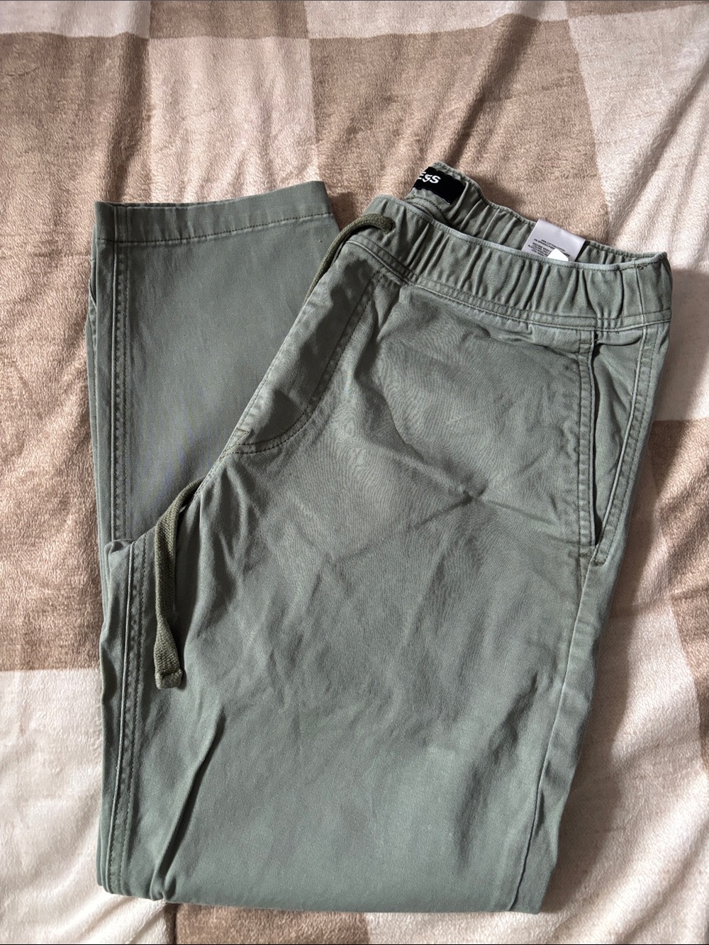 Women Olive Green Drawstring Pants